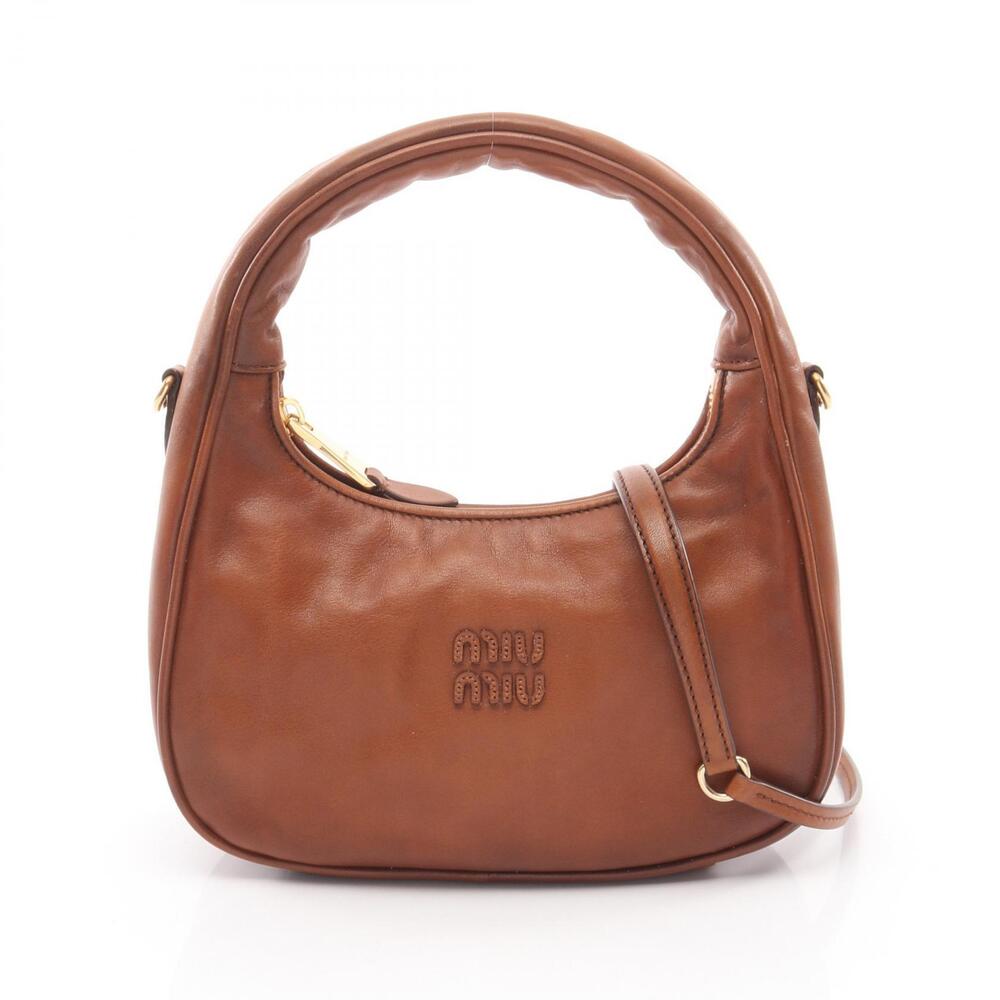 Miu Miu VITELLO ANTIC Handbag Leather Brown